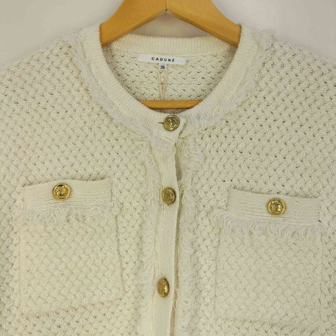 カデュネ CADUNE ツイード調ニットジャケット レディース JPN:36